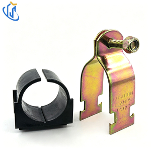 Electro Galvanized UTT71 U‑Bolt Pipe Clamp with Rubber Insert