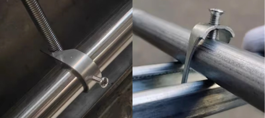 Strut pipe clip front and side mounting real project photos