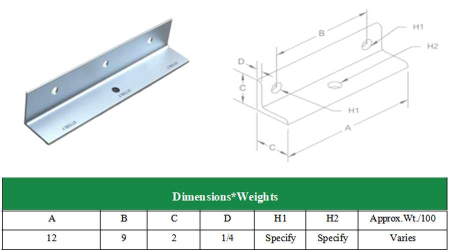 Sway Brace Adapter Dimensions