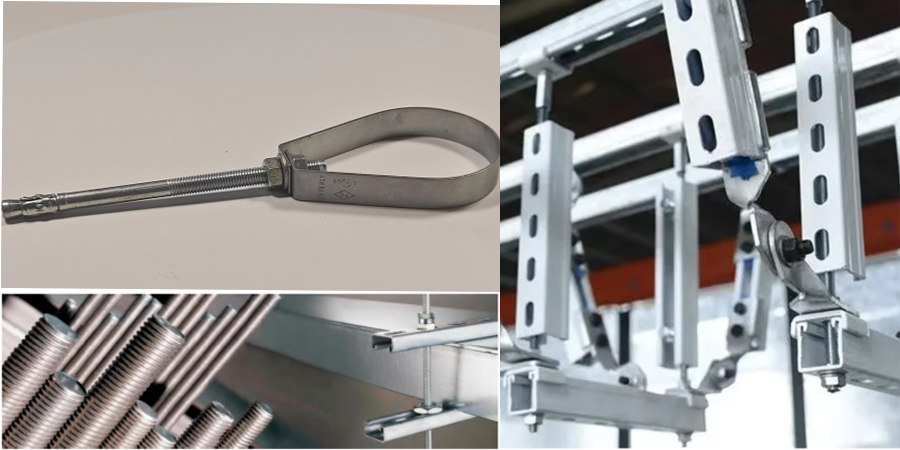 Threaded rod and strut channel system installation examples