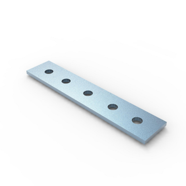 Multi-Finish Carbon Steel 5-Hole Flat Plate Bracket for Strut Channel